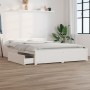 Weißer Bettrahmen mit Schubladen 150x200 cm von vidaXL, Betten und Lattenroste - Ref: Foro24-3103565, Preis: 268,87 €, Rabatt: %