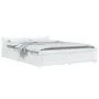 White bed frame with drawers 150x200 cm by vidaXL, Beds and slatted bases - Ref: Foro24-3103565, Price: 265,17 €, Discount: %