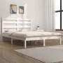Solid white pine wood bed frame 140x200 cm by vidaXL, Beds and slatted bases - Ref: Foro24-3103649, Price: 119,33 €, Discount: %