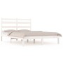 Solid white pine wood bed frame 140x200 cm by vidaXL, Beds and slatted bases - Ref: Foro24-3103649, Price: 120,83 €, Discount: %