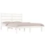 Solid white pine wood bed frame 140x200 cm by vidaXL, Beds and slatted bases - Ref: Foro24-3103649, Price: 119,33 €, Discount: %