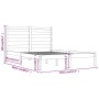 Solid white pine wood bed frame 140x200 cm by vidaXL, Beds and slatted bases - Ref: Foro24-3103649, Price: 120,83 €, Discount: %