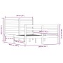 Estructura de cama de madera maciza de pino 160x200 cm de vidaXL, Camas y somieres - Ref: Foro24-3103723, Precio: 134,14 €, D...