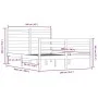 Estructura de cama de madera maciza de pino 160x200 cm de vidaXL, Camas y somieres - Ref: Foro24-3103723, Precio: 132,43 €, D...