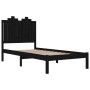 Solid black pine wood bed frame 100x200 cm by vidaXL, Beds and slatted bases - Ref: Foro24-3103772, Price: 133,66 €, Discount: %