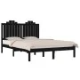Solid black pine wood bed frame 200x200 cm by vidaXL, Beds and slatted bases - Ref: Foro24-3103802, Price: 184,13 €, Discount: %
