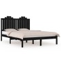 Solid black pine wood bed frame 140x190 cm by vidaXL, Beds and slatted bases - Ref: Foro24-3103762, Price: 173,56 €, Discount: %
