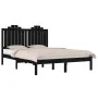Solid black pine wood bed frame 140x190 cm by vidaXL, Beds and slatted bases - Ref: Foro24-3103762, Price: 171,46 €, Discount: %