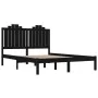 Solid black pine wood bed frame 140x190 cm by vidaXL, Beds and slatted bases - Ref: Foro24-3103762, Price: 171,46 €, Discount: %