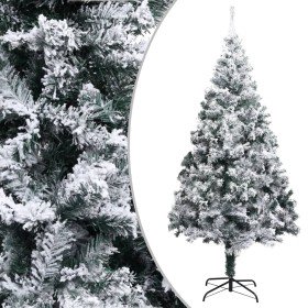 Árbol de Navidad artificial verde con nieve 240 cm