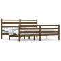 Estructura de cama madera maciza de pino marrón miel 200x200 cm de vidaXL, Camas y somieres - Ref: Foro24-3103736, Precio: 16...