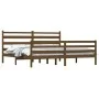 Honey brown solid pine wood bed frame 200x200 cm by vidaXL, Beds and slatted bases - Ref: Foro24-3103736, Price: 169,11 €, Di...