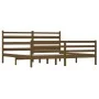 Estructura de cama madera maciza de pino marrón miel 200x200 cm de vidaXL, Camas y somieres - Ref: Foro24-3103736, Precio: 16...