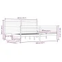 Estructura de cama madera maciza de pino marrón miel 200x200 cm de vidaXL, Camas y somieres - Ref: Foro24-3103736, Precio: 16...
