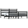 Estructura de cama de madera maciza de pino negra 200x200 cm de vidaXL, Camas y somieres - Ref: Foro24-3103737, Precio: 169,58 €