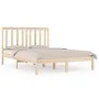 Solid pine wood bed frame 120x200 cm by vidaXL, Beds and slatted bases - Ref: Foro24-3103838, Price: 109,99 €, Discount: %