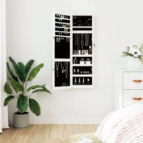 Mirror with jewelry box and LED lights for white wall by vidaXL, Mirrors - Ref: Foro24-353253, Price: 97,45 €, Discount: %