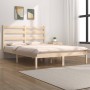 Solid pine wood bed frame 200x200 cm by vidaXL, Beds and slatted bases - Ref: Foro24-3103668, Price: 125,08 €, Discount: %
