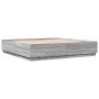 Estructura de cama madera de ingeniería gris Sonoma 180x200 cm