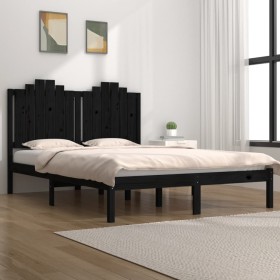 Estructura de cama madera maciza de pino negra 180