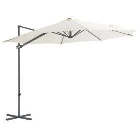 Ampelschirm mit sandfarbenem Stahlmast 300 cm von vidaXL, Sonnenschirme - Ref: Foro24-44628, Preis: 101,56 €, Rabatt: %