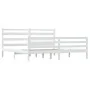 Solid white pine wood bed frame 200x200 cm by vidaXL, Beds and slatted bases - Ref: Foro24-3103734, Price: 150,46 €, Discount: %