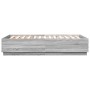 Estructura de cama madera de ingeniería gris Sonoma 140x200 cm