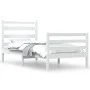 Solid white pine wood bed frame 100x200 cm by vidaXL, Beds and slatted bases - Ref: Foro24-3103704, Price: 111,40 €, Discount: %