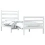 Solid white pine wood bed frame 100x200 cm by vidaXL, Beds and slatted bases - Ref: Foro24-3103704, Price: 111,40 €, Discount: %