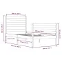 Solid white pine wood bed frame 100x200 cm by vidaXL, Beds and slatted bases - Ref: Foro24-3103704, Price: 111,40 €, Discount: %