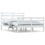 Estructura de cama madera maciza de pino blanco 120x200 cm de vidaXL, Camas y somieres - Ref: Foro24-3103709, Precio: 123,80 ...