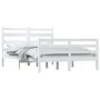 Estructura de cama madera maciza de pino blanco 120x200 cm de vidaXL, Camas y somieres - Ref: Foro24-3103709, Precio: 120,65 ...