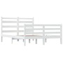 Estructura de cama madera maciza de pino blanco 120x200 cm de vidaXL, Camas y somieres - Ref: Foro24-3103709, Precio: 123,80 ...
