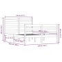 Estructura de cama madera maciza de pino blanco 120x200 cm de vidaXL, Camas y somieres - Ref: Foro24-3103709, Precio: 123,80 ...