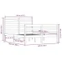 Estructura de cama madera maciza de pino blanco 120x200 cm de vidaXL, Camas y somieres - Ref: Foro24-3103709, Precio: 120,65 ...