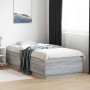 Estructura de cama madera de ingeniería gris Sonoma 100x200 cm