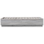 Estructura de cama madera de ingeniería gris Sonoma 100x200 cm