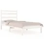 Estructura de cama madera maciza de pino blanco 100x200 cm de vidaXL, Camas y somieres - Ref: Foro24-3103639, Precio: 98,07 €...