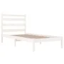 Estructura de cama madera maciza de pino blanco 100x200 cm de vidaXL, Camas y somieres - Ref: Foro24-3103639, Precio: 98,07 €...