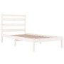 Solid white pine wood bed frame 100x200 cm by vidaXL, Beds and slatted bases - Ref: Foro24-3103639, Price: 99,35 €, Discount: %