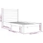 Estructura de cama madera maciza de pino blanco 100x200 cm de vidaXL, Camas y somieres - Ref: Foro24-3103639, Precio: 98,07 €...