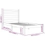 Solid white pine wood bed frame 100x200 cm by vidaXL, Beds and slatted bases - Ref: Foro24-3103639, Price: 99,35 €, Discount: %