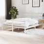 Solid white pine wood bed frame 140x190 cm by vidaXL, Beds and slatted bases - Ref: Foro24-3103694, Price: 128,94 €, Discount: %