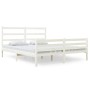 Solid white pine wood bed frame 140x190 cm by vidaXL, Beds and slatted bases - Ref: Foro24-3103694, Price: 130,50 €, Discount: %