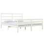 Solid white pine wood bed frame 140x190 cm by vidaXL, Beds and slatted bases - Ref: Foro24-3103694, Price: 130,50 €, Discount: %
