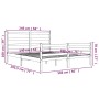 Solid white pine wood bed frame 140x190 cm by vidaXL, Beds and slatted bases - Ref: Foro24-3103694, Price: 130,50 €, Discount: %