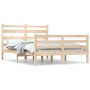 Solid pine wood bed frame 140x200 cm by vidaXL, Beds and slatted bases - Ref: Foro24-3103713, Price: 120,21 €, Discount: %