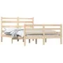 Solid pine wood bed frame 140x200 cm by vidaXL, Beds and slatted bases - Ref: Foro24-3103713, Price: 118,74 €, Discount: %