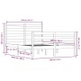 Solid pine wood bed frame 140x200 cm by vidaXL, Beds and slatted bases - Ref: Foro24-3103713, Price: 120,21 €, Discount: %