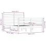 Solid pine wood bed frame 140x200 cm by vidaXL, Beds and slatted bases - Ref: Foro24-3103713, Price: 118,74 €, Discount: %